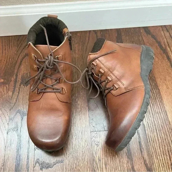 Propet Delaney Women’s Lace Up Zip Ankle Boots Brown Leather Size 6.5 WDV002L - Picture 4 of 15